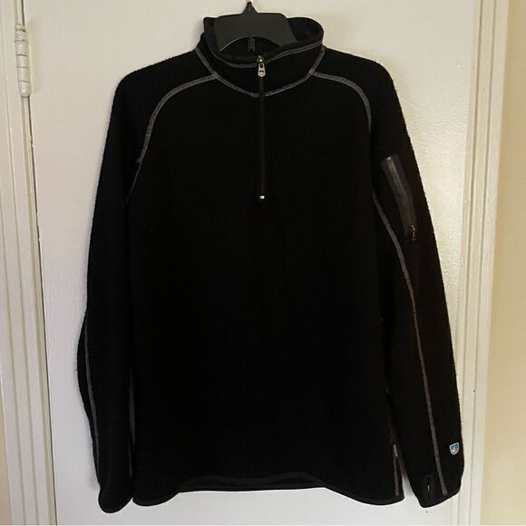 Kuhl Thor Quarter-Zip Sweater in Black/ excellent Size M - Picture 1 of 5